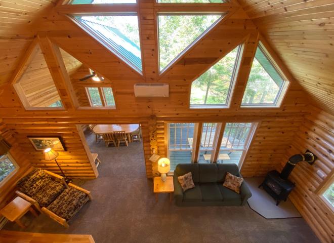 Loft view of the living areas.