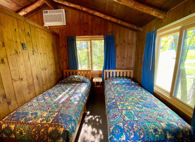 Bedroom with two twin beds.